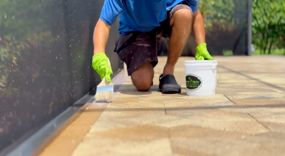 Eco-friendly paver sealing service in Naples, FL by Elegant Styles Power Wash using water-based sealants.
