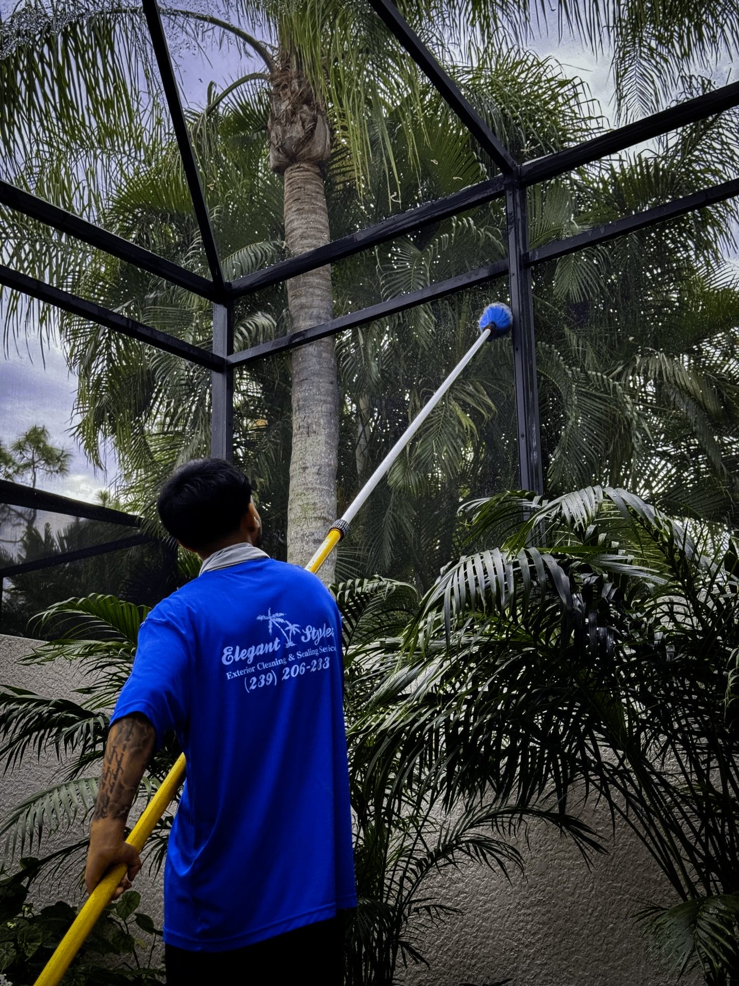 Professional pool cage cleaning in Naples FL to boost home value and outdoor appeal.