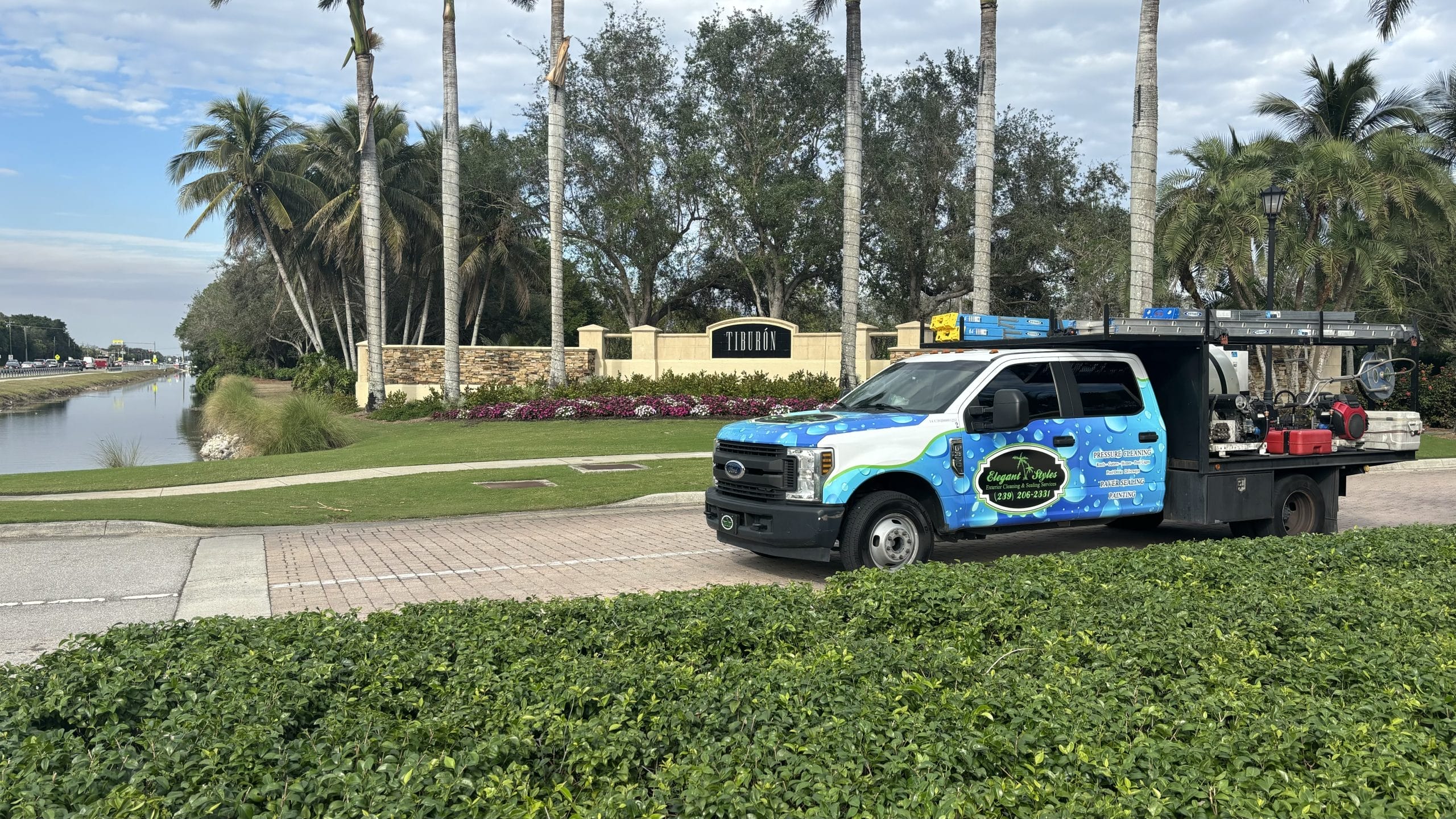 Professional power washing services for luxury homes in Tiburón Naples FL