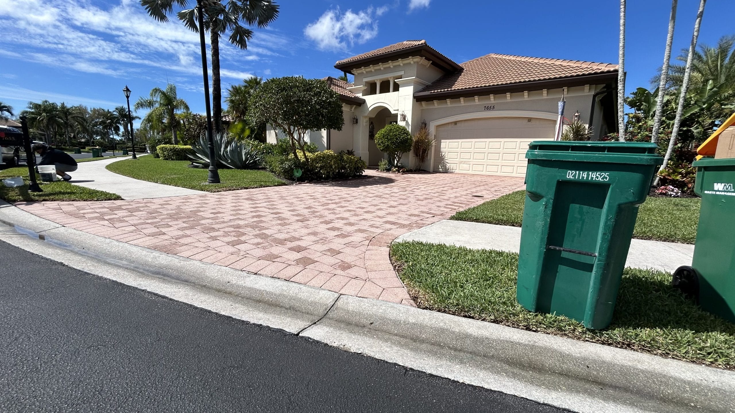 Eco-friendly walkway cleaning in Naples FL with Elegant Styles Power Wash, ensuring safe and sustainable sidewalk maintenance.